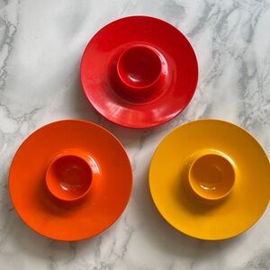 Vintage Rosti Egg Cups - Melamine Danish Design - AS IS